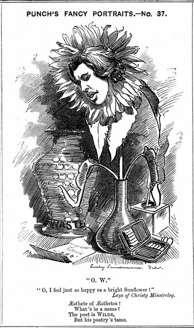 Oscar Wilde (1854-1900) Irlandzki dramaturg, powieściopisarz, poeta i dowcip. Karykatura Edwarda Linleya Sambourne