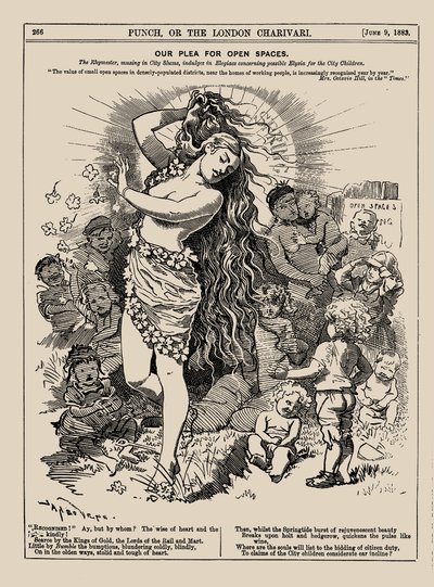 Nasza prośba o otwarte przestrzenie. Poncz, czerwiec 1883, 1883. autorstwa Edward Linley Sambourne