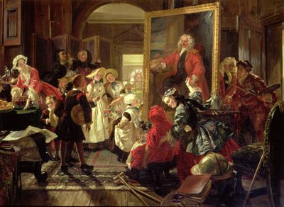 Studio Hogartha w 1739 r. autorstwa Edward Matthew Ward