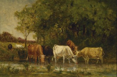 Krowy w krajobrazie autorstwa Edward Mitchell Bannister