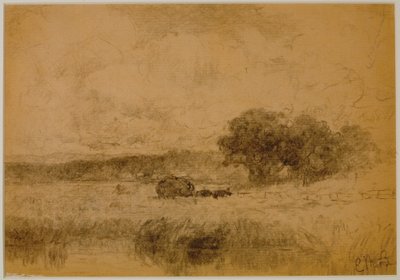 Krajobraz, Las (#13) 1880 (grafit na papierze) autorstwa Edward Mitchell Bannister