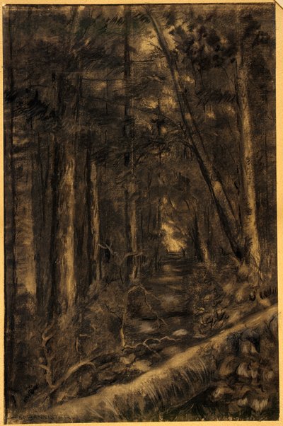 Krajobraz ze ścieżką przez las autorstwa Edward Mitchell Bannister