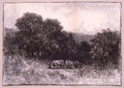 Krajobraz z trzema krowami autorstwa Edward Mitchell Bannister