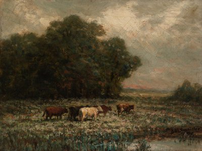 Bez tytułu (krajobraz z pasącym się bydłem) autorstwa Edward Mitchell Bannister