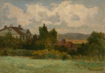 Domy i drzewa bez tytułu, 1898. autorstwa Edward Mitchell Bannister