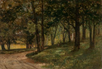 Krajobraz bez tytułu z drzewami, b.d. autorstwa Edward Mitchell Bannister