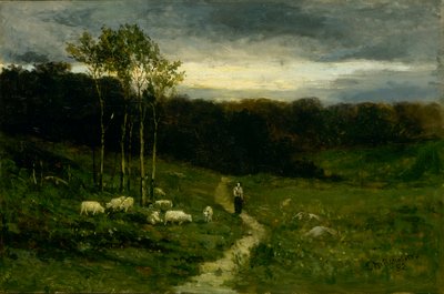 Kobieta idąca ścieżką, 1882. autorstwa Edward Mitchell Bannister