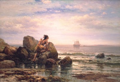 Henryk Hudson wpływający do portu w Nowym Jorku, 11 września 1609 r. autorstwa Edward Moran