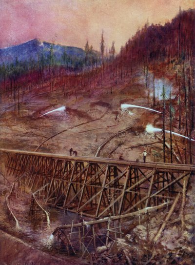 Wypełnianie kozła na kolei za pomocą śluzy hydraulicznej (kolor lito) autorstwa Edward Parick Kinsella