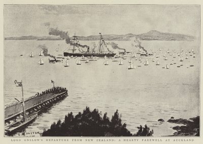 Wyjazd Lorda Onslowa z Nowej Zelandii, serdeczne pożegnanie w Auckland autorstwa Edward Payton