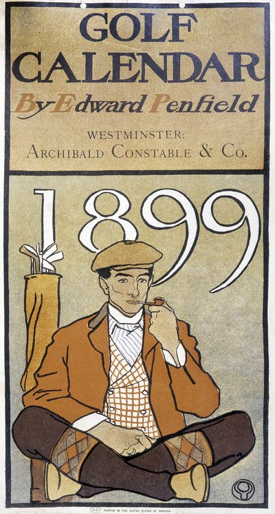 Kalendarz: „Kalendarz golfowy” Edwarda Penfielda autorstwa Edward Penfield