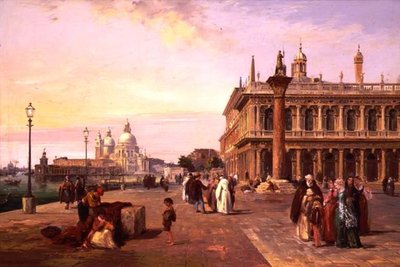 Liczby na Piazzetta, Wenecja z, Salute poza autorstwa Edward Pritchett