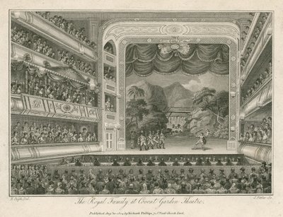 Rodzina królewska w Covent Garden Theatre, Londyn autorstwa Edward Pugh