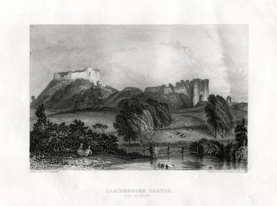 Zamek Carisbrooke, Newport, Isle of Wight, 1860 autorstwa Edward Radclyffe