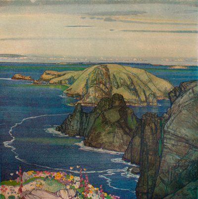 Wyspa Brecqhou, Off Sark, ok. 1921 r. autorstwa Edward Reginald Frampton