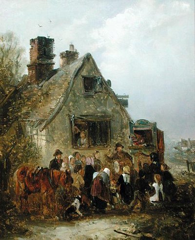 The Punch and Judy Show (olej na płótnie) autorstwa Edward Robert Smythe