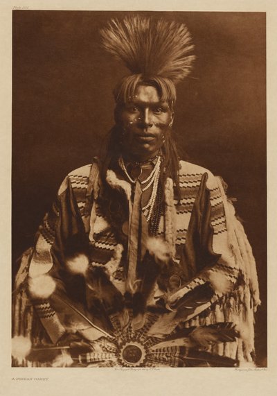 [Mężczyzna z plemienia Piikani w tradycyjnym stroju] autorstwa Edward S. Curtis