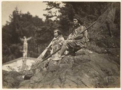 [Motana i jego ojciec, Kenada, Wódz Kruków]. autorstwa Edward S. Curtis