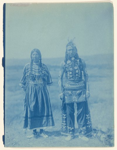 Piegan Mann und Frau autorstwa Edward S. Curtis