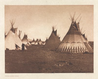 Teczka VI, płyta 186: Malowane loże – Piegan autorstwa Edward S. Curtis