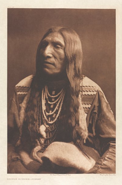 Portfolio VI, Płyta 191: Podwójny biegacz – Piegan autorstwa Edward S. Curtis