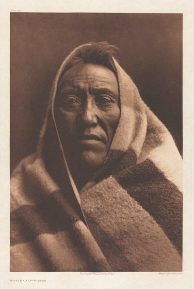 Portfolio VI, Talerz 202: Środkowa Łydka - Piegan autorstwa Edward S. Curtis