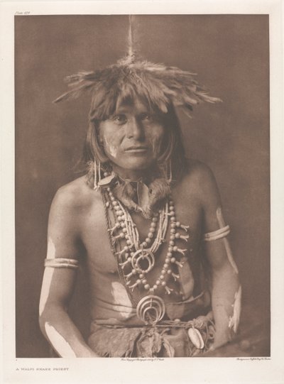 Teczka XII, ilustracja 429: Ksiądz węża Walpi autorstwa Edward S. Curtis