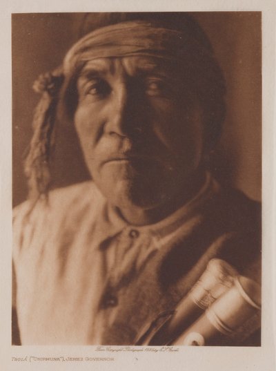 Tsola (Wiewiórka), gubernator Jemez autorstwa Edward S. Curtis
