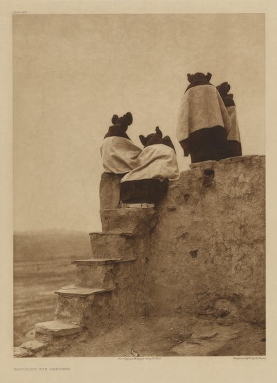Oglądanie tancerzy autorstwa Edward S. Curtis