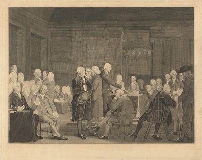 Kongres Głosowanie Niepodległości autorstwa Edward Savage, after Robert Edge Pine