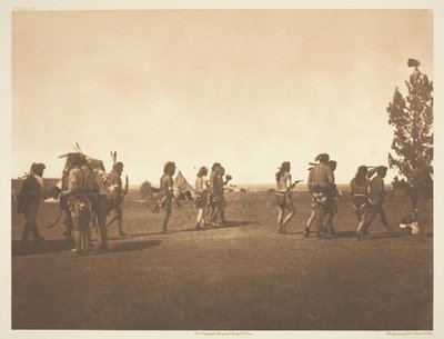 Ceremonia Medyczna Arikara - Taniec Bractwa, 1908. autorstwa Edward Sheriff Curtis