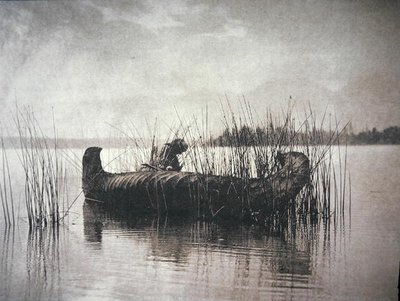 The Rush Gatherer, Montana (czarno-białe zdjęcie) autorstwa Edward Sheriff Curtis