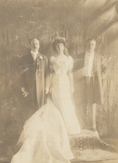 Theodore Roosevelt, Alice Roosevelt Longworth i Nicholas Longworth autorstwa Edward Sheriff Curtis