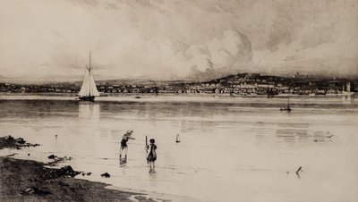 Prom Broughty z Tayport (akwaforta) autorstwa Edward Smith Hodgson