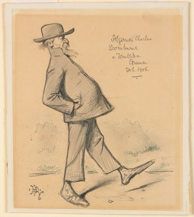 Algernon Charles Swinburne na Wimbledon Common autorstwa Edward Tennyson Reed