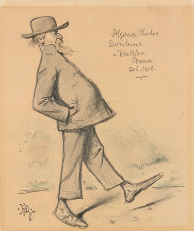 Algernon Charles Swinburne na Wimbledon Common, 1906 autorstwa Edward Tennyson Reed