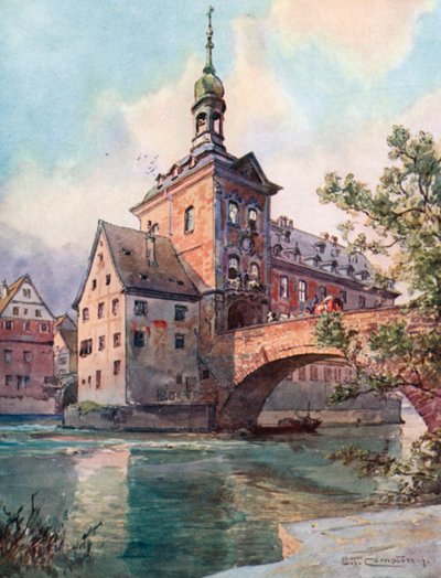Bamberg - Ratusz (druk kolorowy) autorstwa Edward Theodore Compton