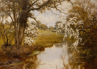 Gdzie rozkwitają wesoło głogi (olej na płótnie) autorstwa Edward Wilkins Waite