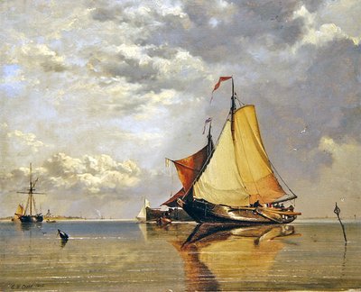 Holenderskie łodzie przy Fort Lillo, Usta Skaldy autorstwa Edward William Cooke
