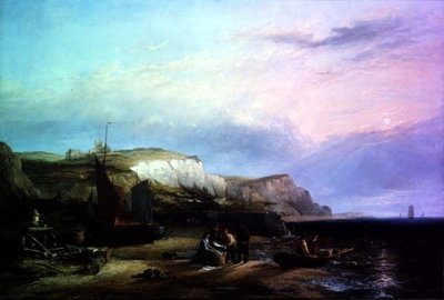 Holenderscy Pincks rozładowują połów Egmonda Aana Zee autorstwa Edward William Cooke