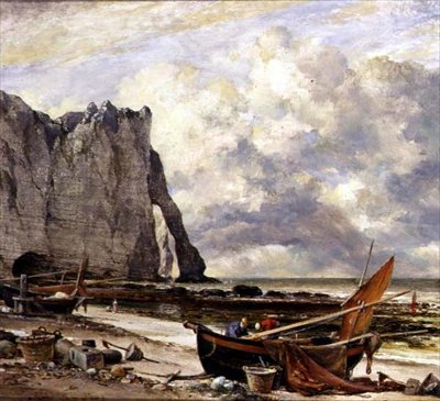 Etretat, Plaża z Arch autorstwa Edward William Cooke