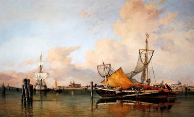 Wieczór przed złą pogodą na lagunie, Wenecja autorstwa Edward William Cooke