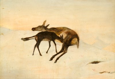Losowy strzał (olej na pokładzie) autorstwa Edwin (after) Landseer