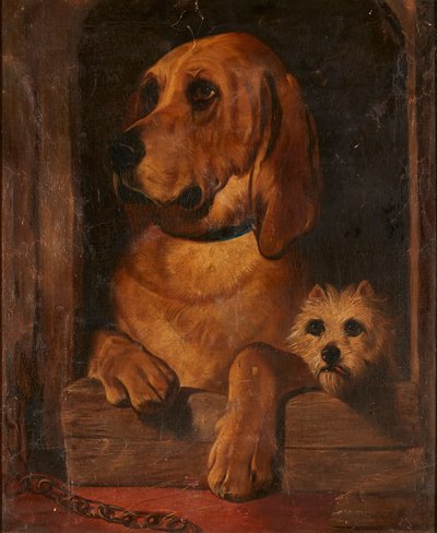 Godność i bezczelność (olej na płótnie) autorstwa Edwin (after) Landseer