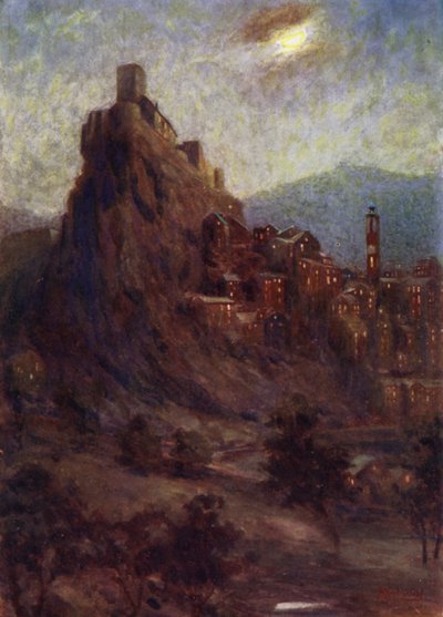 Korsyka: Corte, cytadela (kolor lito) autorstwa Edwin Arthur Norbury