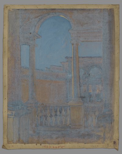 Studium architektoniczne autorstwa Edwin Austin Abbey