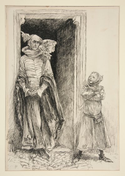 Armando i Usta, z Aktu III, Scena I, Miłość autorstwa Edwin Austin Abbey