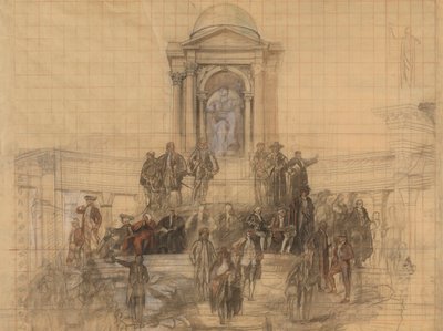 Kreskówka dla autorstwa Edwin Austin Abbey