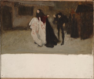Studium kompozytorskie dla Richarda, księcia Gloucester i Lady Anne autorstwa Edwin Austin Abbey