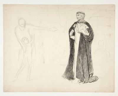Wczesne studium dla króla Jana autorstwa Edwin Austin Abbey